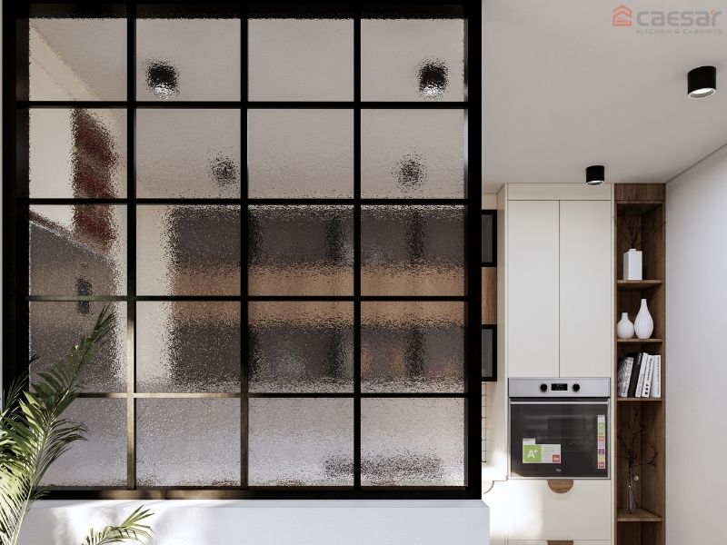 Cánh kính mờ tủ bếp