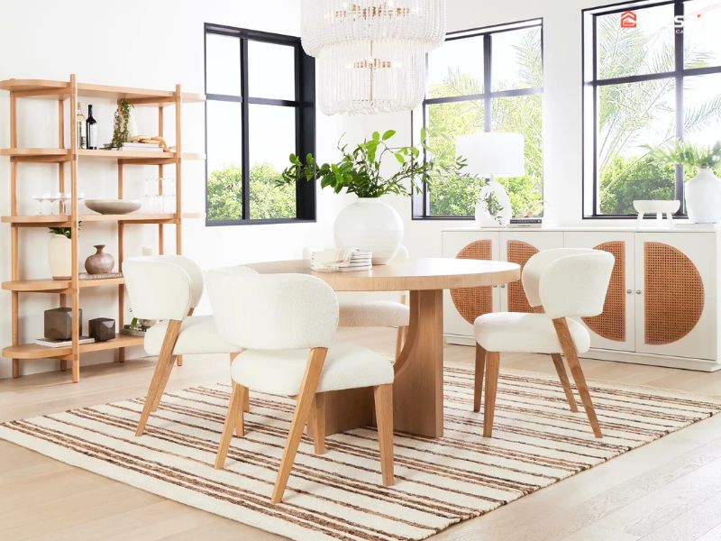 Bàn ăn 4 ghế phong cách Scandinavian