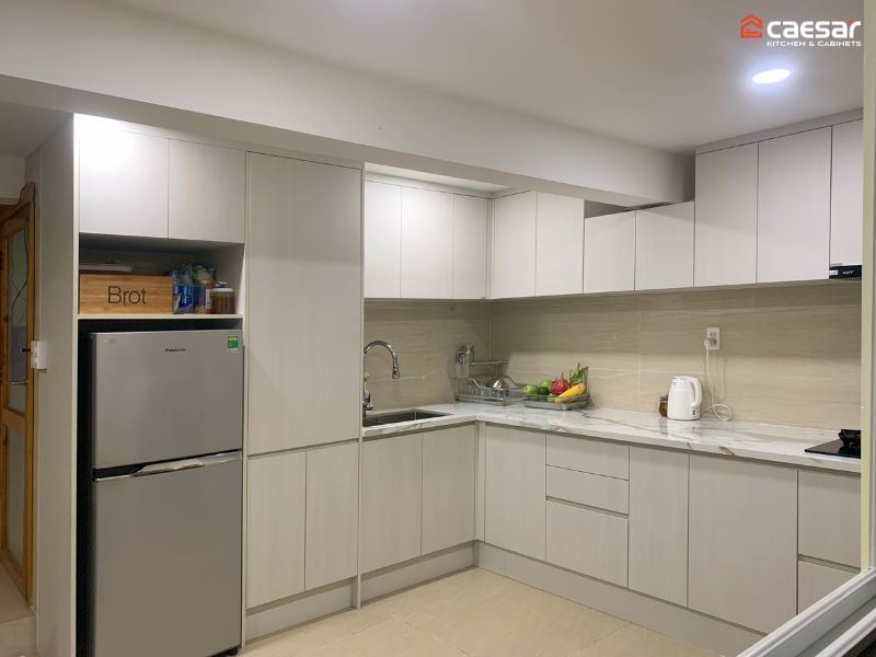 hoàn thiện tủ bếp chữ L