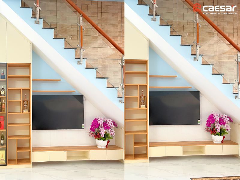 Góc nhìn tủ cầu thang hiện đại