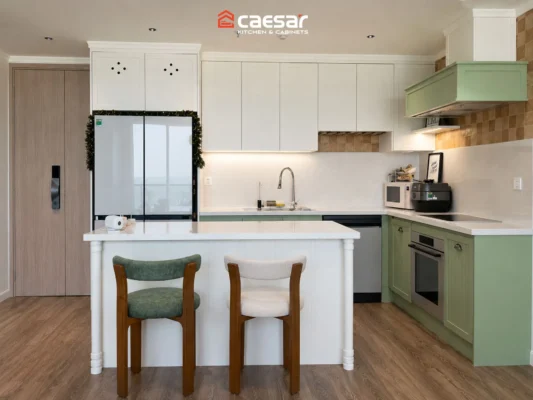 Hình ảnh Tủ bếp caesar tại vinhomes hoàn thiện