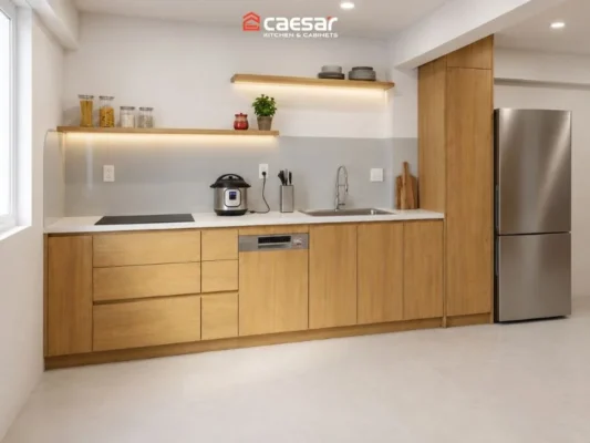 Tủ bếp nhà phố Tân Bình phối cảnh 3D