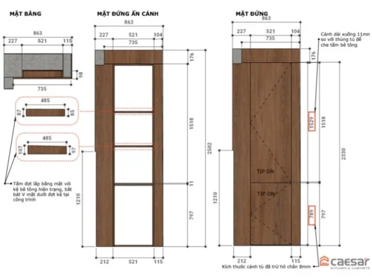 Bản vẽ thiết kế 2D mặt bằng tủ cầu thang