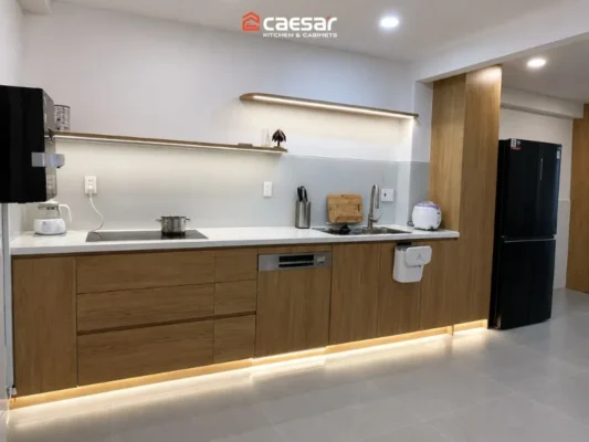 Tủ bếp nhà phố Tân Bình thiết kế chữ I