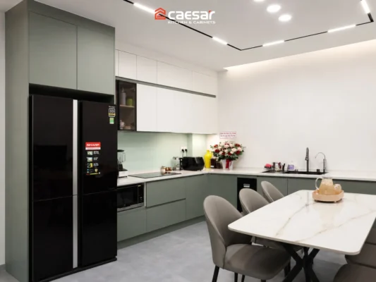 Hình ảnh Tủ bếp caesar khi hoàn thiện