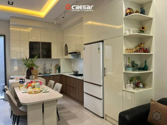 Hình ảnh Tủ bếp caesar nhà chị Lan Anh hoàn thiện