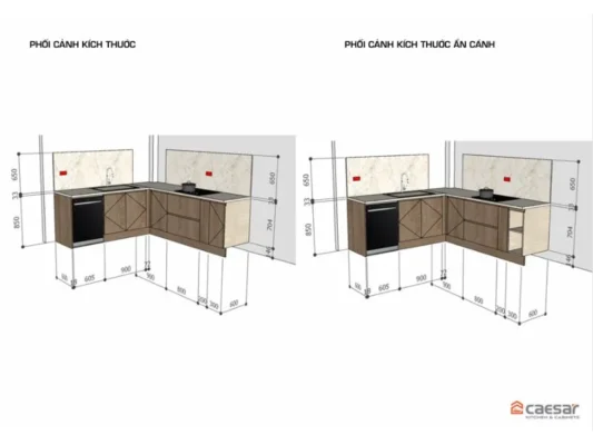 Bản vẽ thiết kế 2D tủ bếp chị Lan Anh