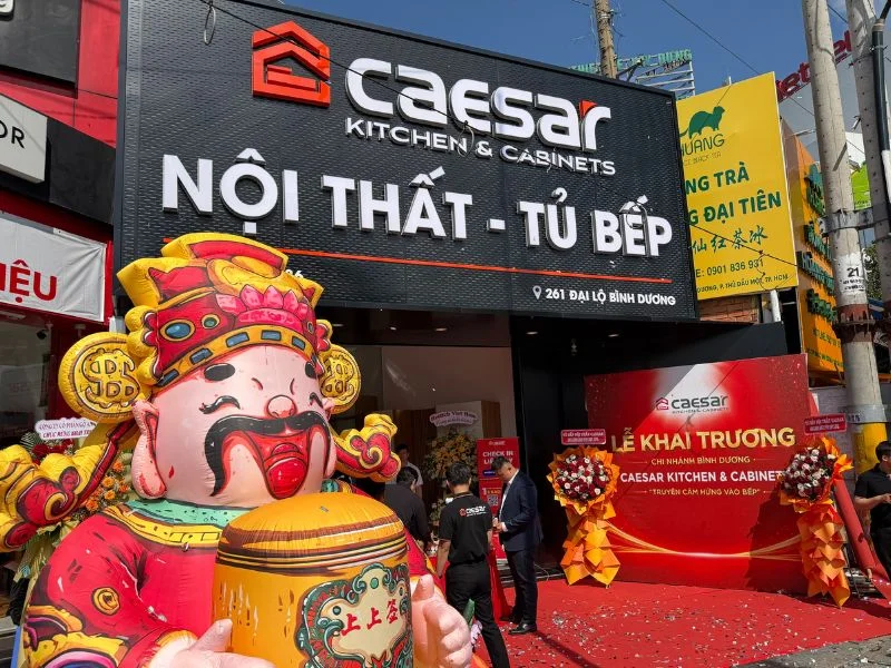 Showroom nội thất và tủ bếp Caesar Bình Dương.