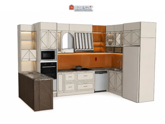 Bản vẽ 2D hệ tủ bếp 