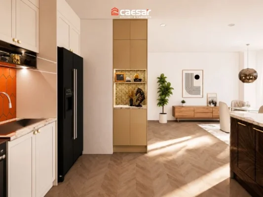 Bản thiết kế 3D phối cảnh tủ cà phê