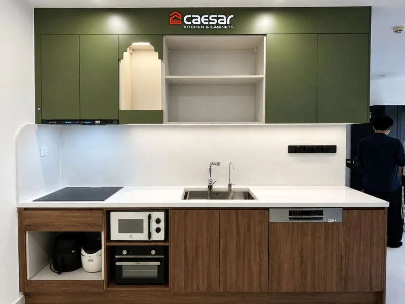 Hình ảnh Tủ bếp caesar khi hoàn thiện