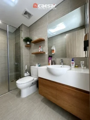 Dự án nội thất Vinhomes Quận 9 tủ lavabo phòng khách