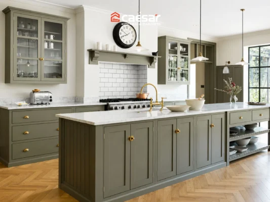 Tủ bếp Châu Âu có đảo bếp