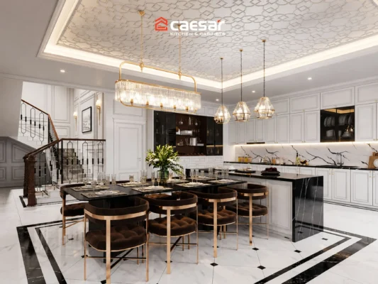 Mẫu tủ bếp châu âu