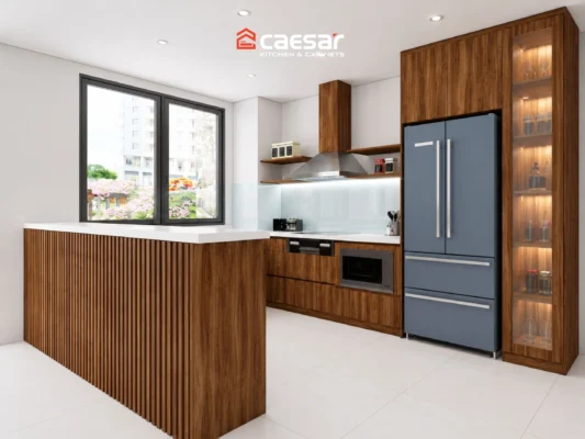 Tủ bếp gỗ hiện đại cho căn hộ