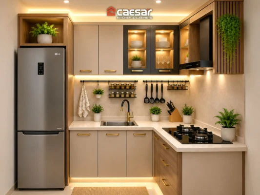 Hệ tủ dạng module màu kem hiện đại Caesar