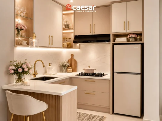 Tủ bếp mini kịch trần tối ưu diện tích
